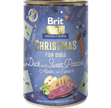 Vianočné krmivo pre psov Brit Care s kačicou, sladkými zemiakmi, jablkami a špenátom, bez obilnín.