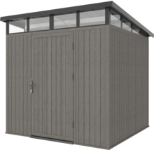 Záhradná skriňa s dvojkrídlovými dverami a svetlíkom