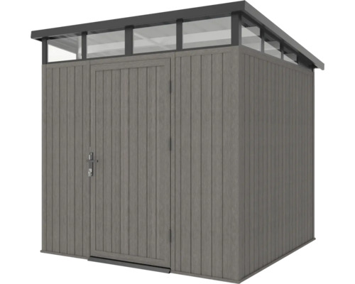 Záhradná skriňa s dvojkrídlovými dverami a svetlíkom