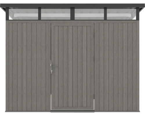 Záhradná skriňa s dverami a svetlíkom