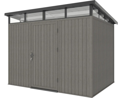 Záhradný domček na náradie s dvojkrídlovými dverami a svetlíkom