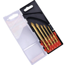 Sada vrtákov na sklo v otvorenom plastovom kufríku