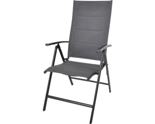 Záhradná stolička z kovu s textilným poťahom