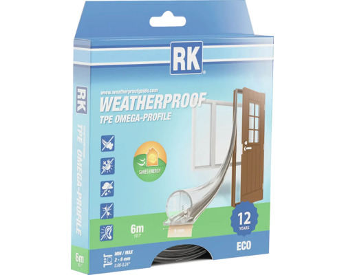 Balenie 6 metrového tesnenia RK TPE Omega profilu, odolné voči poveternostným vplyvom
