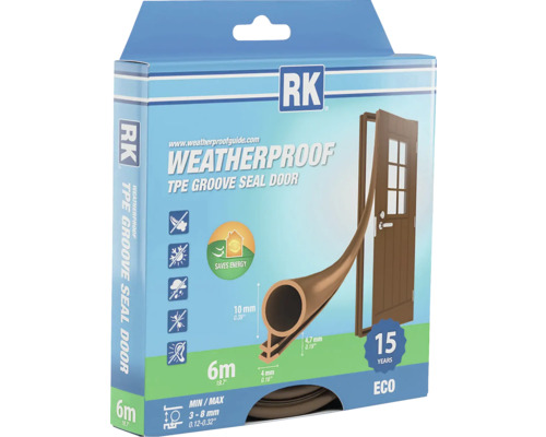 Balenie TPE drážkového tesnenia pre dvere s dĺžkou 6 metrov