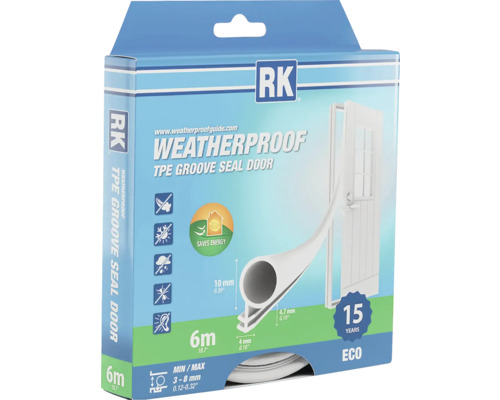 Balenie drážkového tesnenia dverí RK TPE s dĺžkou 6 m