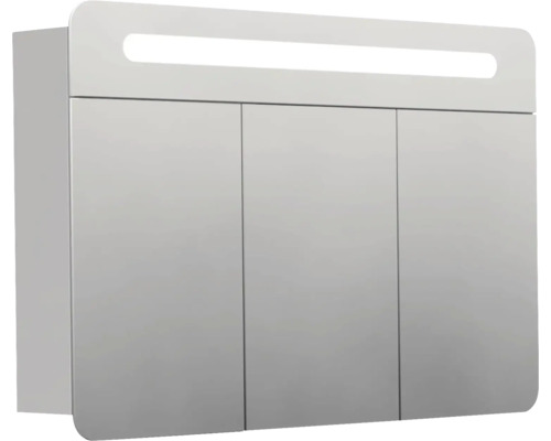 Kúpeľňová skrinka s tromi dvierkami a osvetlením