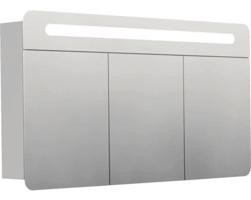 Zrkadlová skrinka s tromi dvierkami a osvetlením