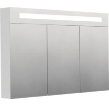 Zrkadlová skrinka s tromi dvierkami a integrovaným osvetlením do kúpeľne.