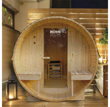 Sudová sauna s lavicami a logom Home Deluxe