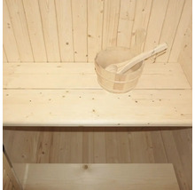 Drevené vedro s naberačkou v saune