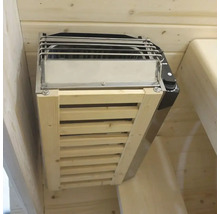 Saunové kachle s dreveným obkladom na montáž na stenu