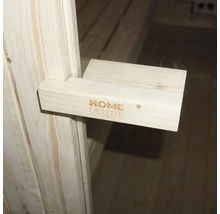 Drevená kľučka dverí s logom Home Deluxe