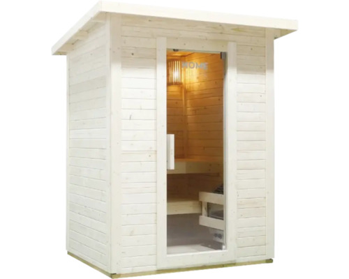 Drevená sauna so sklenenými dverami