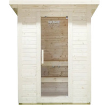 Sauna z dreva so sklenenými dverami