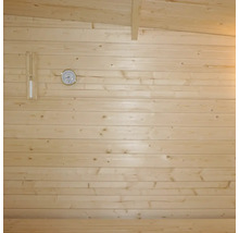 Drevená sauna s teplomerom a vlhkomerom