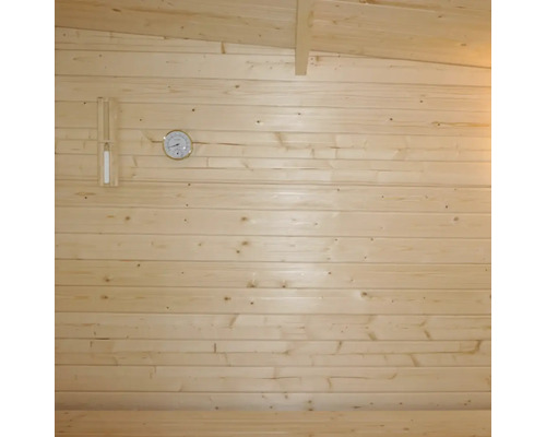 Drevená sauna s teplomerom a vlhkomerom