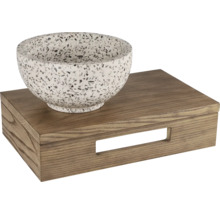 Dekoratívna misa na drevenej tácke