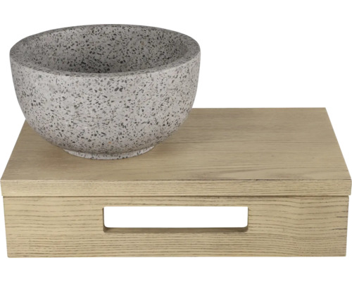 Dekoračná misa na drevenom podstavci