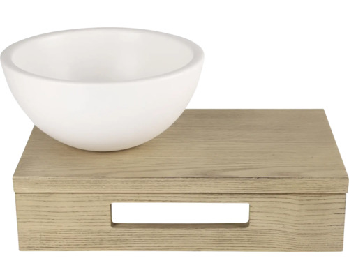 Umývadlo na drevenej skrinke