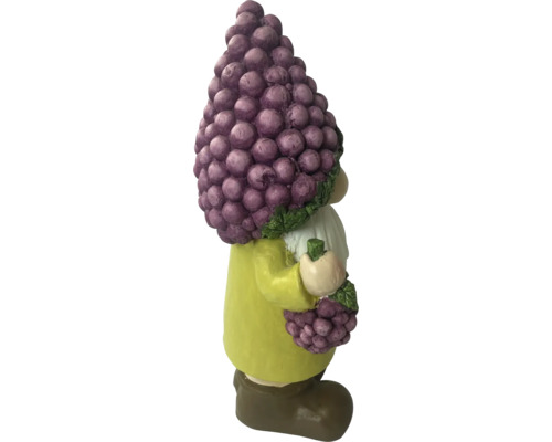 Záhradný trpaslík s motívom hrozna ako dekorácia do exteriéru