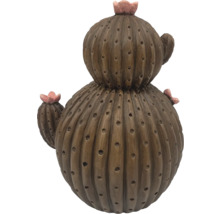 Dekoratívny kaktus s kvetmi ako záhradná dekorácia