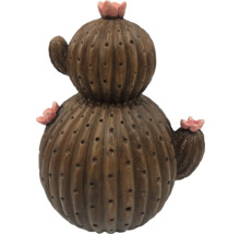 Dekoratívna figúrka kaktusu s kvetmi