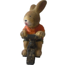 Dekoratívna figúrka zajačika na motorke