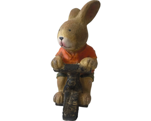 Dekoratívna figúrka zajačika na motorke