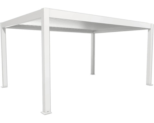 Biela hliníková pergola do záhrady