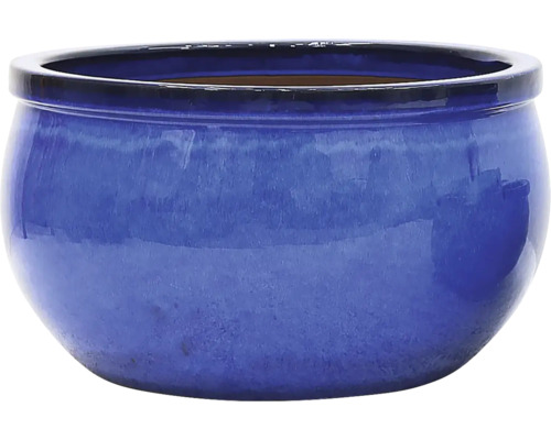 Modrý keramický kvetináč