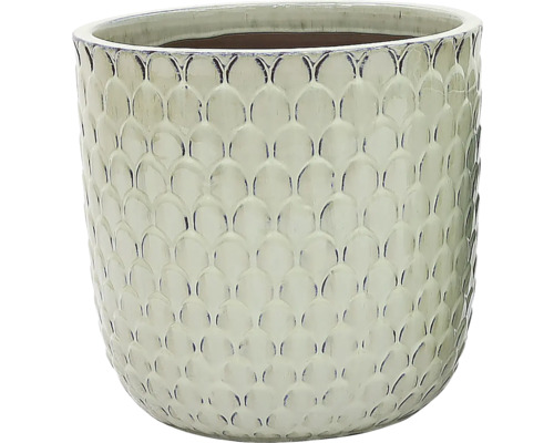 Keramický kvetináč so vzorom šupín