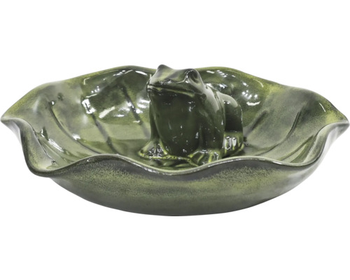 Dekoratívna figúrka žaby v tvare listu