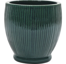 Keramický kvetináč s vrúbkovaním