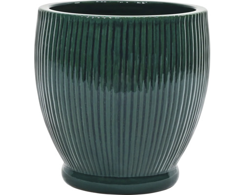 Keramický kvetináč s vrúbkovaním