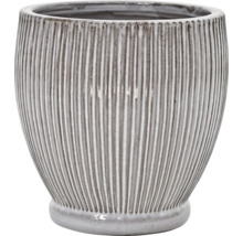 Dekoratívny ryhovaný kvetináč z keramiky