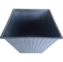 Obdĺžnikový kvetináč s ratanovou štruktúrou