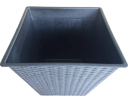 Obdĺžnikový kvetináč s ratanovou štruktúrou