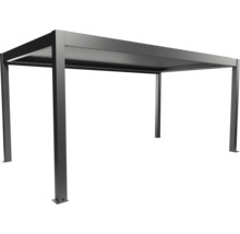 Voľne stojaca sivá pergola s kovovým rámom