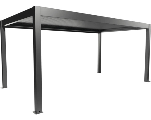 Voľne stojaca sivá pergola s kovovým rámom