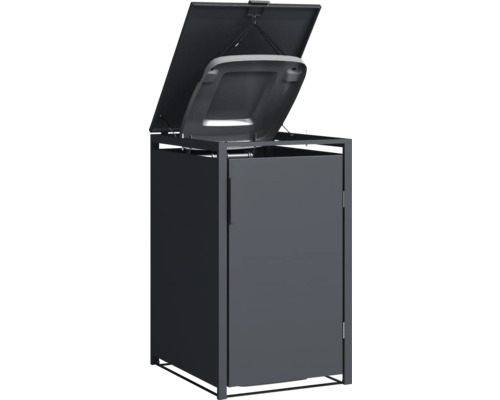 Kôš na odpad s otvoreným vekom.