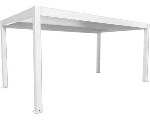 Voľne stojaca biela pergola do záhrady