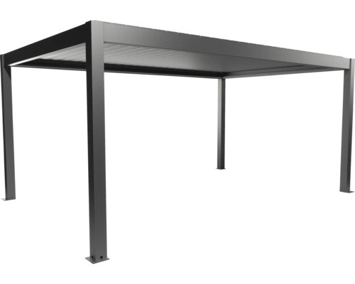 Voľne stojaca sivá pergola z kovu