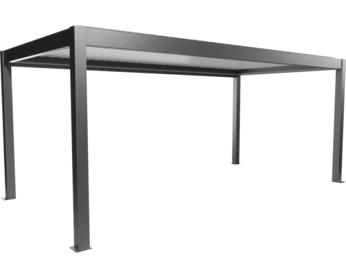 Voľne stojaca pergola so stabilnými stĺpikmi a strechou