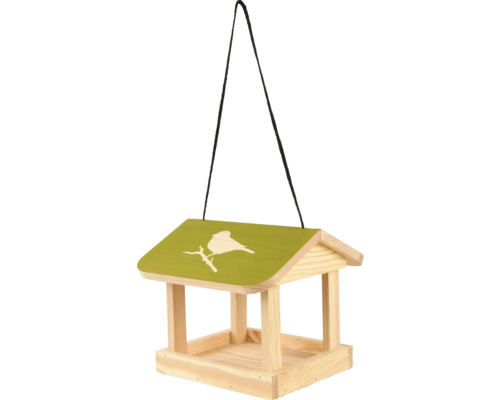 Drevené kŕmidlo pre vtáky so zavesením