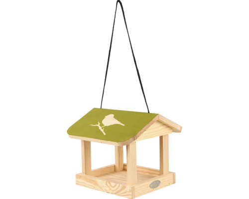 Závesné kŕmidlo pre vtáky, drevené