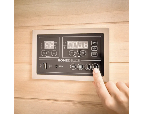 Ovládací panel sauny Home Deluxe s digitálnym displejom a ovládacími prvkami
