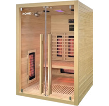 Infračervená sauna so sklenenou prednou stranou a dreveným obkladom