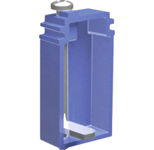 Modré puzdro s kovovou vložkou a skrutkou