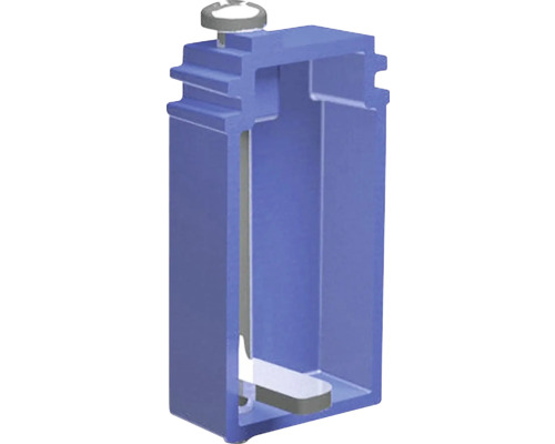 Modré puzdro s kovovou vložkou a skrutkou